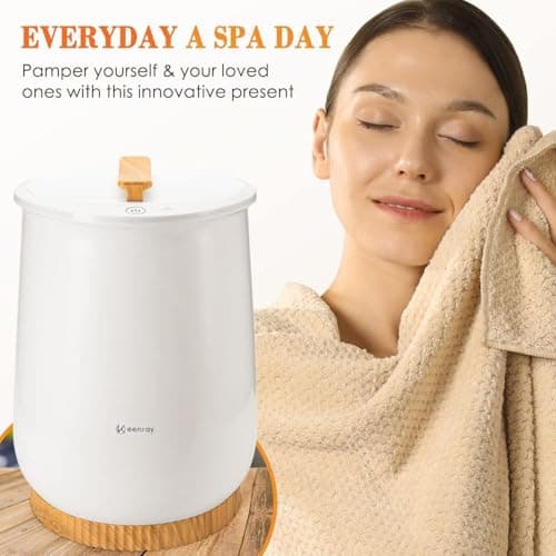 Keenray Towel Warmer, Luxury Towel Warmer Bucket, Large Towel Warmer for Bathroom, Auto Shut Off, Fits Up to Two 40"X70" Oversized Towels, Bathrobes, Blankets, PJ's and More, CL1 - Thumbnail 5