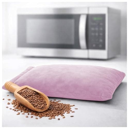 Microwavable Heating Pad for Period Cramps, Heating pad–Machine Washable Cover-Heating Pad, Portable Menstrual Microwave Heating Pad- Unscented (Pink Pillow) - Image 1