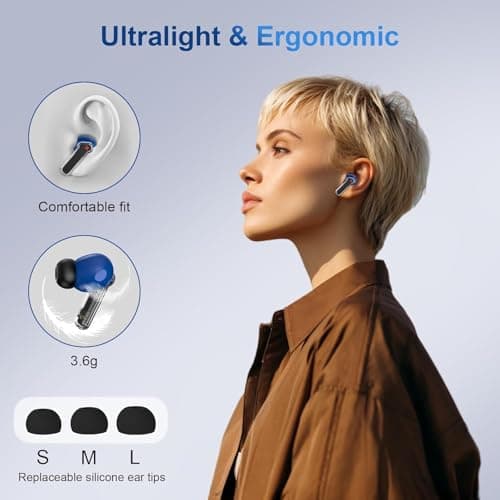 SIXTHGU Ai V700 Translation Earbuds Real Time, 164 Language Translator Earbuds, Audifonos Traductores Inglés Español, 48H AI Ear Buds Translator Device Translating Earbuds for Business, Travel - Thumbnail 5