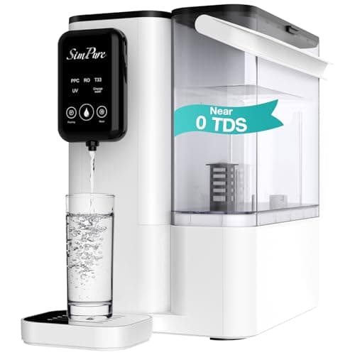 SimPure Y9T UV Countertop Reverse Osmosis Water Filter, Near Zero TDS 300 GPD 6 Stage Purification, RO Water Filtration System, Super Fast Filtering Portable Water Purifier - Image 1