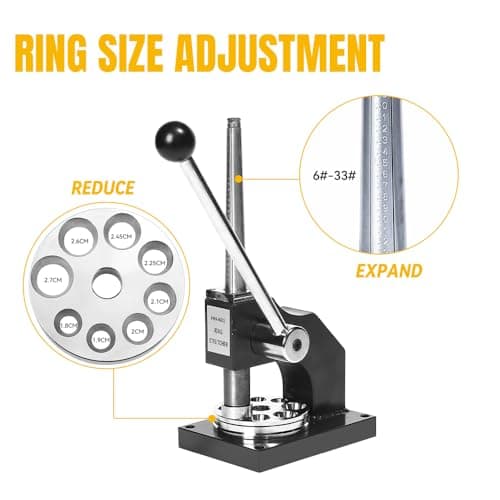 KATWAY Ring Stretcher Tool for Jewelry Making & Repair,Professional R/ing Sizer Mandrel Tools, R/ing Enlarger & Bangle Expander for Jewelers,Round & Oval Ring Resizing Tool HH-A01 - Thumbnail 4