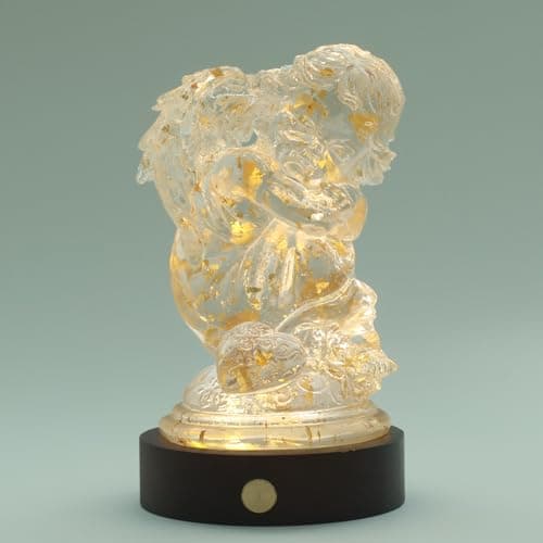 YeseeYe Angel Statue with Light - Nightlight Tabletop Home Decoration Figurine Accessories Tabletop Sculpture - Image 1