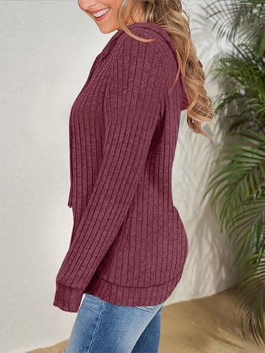 STOLKISS Long Sleeve Sweatshirts for Women Plus Size Hoodies Lightweight Pullover Tops Fall Shirts Color Block with Pockets - Thumbnail 3