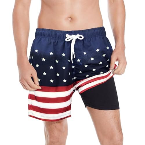 MILANKERR Men's Active Athletic Performance Shorts with Compression Lining 5.5" Inch Workout Running Compression Short - Thumbnail 2