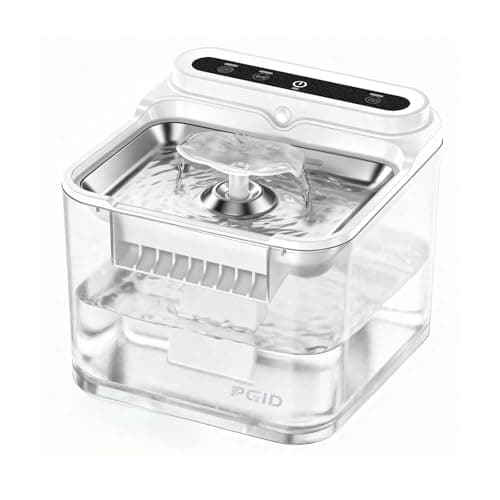 PGID Cordless Cat Water Fountain, 1500mah Rechargetable Battery Operated Water Fountain for Cats Dogs,84Oz/2.5L Automatic Pet Water Dispenser for Dog Small Animals Outdoor Indoor - Image 1