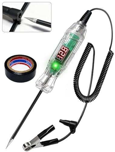 Automotive Test Light w/Electrical Insulating Tap, 3-70V Digital LED Voltage Tester, Auto Circuit Tester with Voltmeter, Dual Polarity Indicator and Stainless,Bidirectional Electrical Voltage Test Pen - Image 1