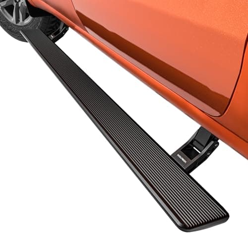 WOLFBOX Power Running Boards for 2015-2020 F150/F250/350/F450/F550, Automatic Electric Retractable Side Steps with LED Lights, Plug-N-Play Waterproof Motor