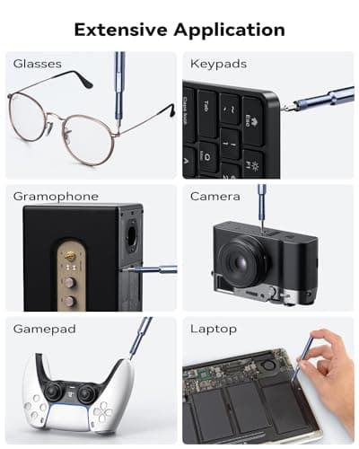 Wesdut 49in1-S2 Precision Screwdriver Set, [Super Durable] Ultra Compact Small Magnetic Mini Repair Tool Kit, Tiny Screw Driver with Torx Flat bits Fits Ring Doorbell, Watch, Laptop, Eyeglass, Camera - Thumbnail 6