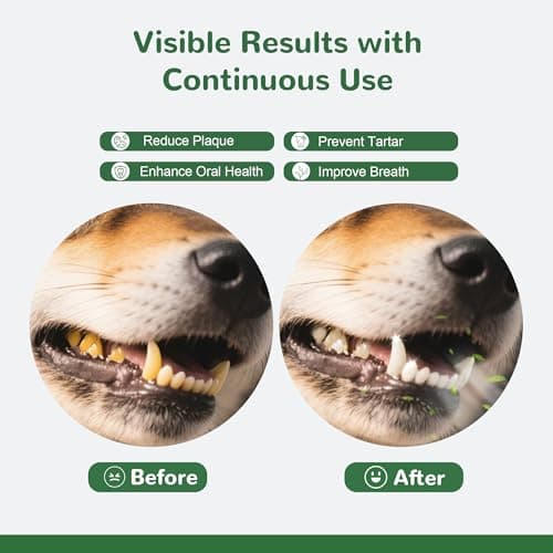 Vetriuntrix Dog Dental Powder, Dental Powder for Dogs Teeth Cleaning and Breath Fresh, Dog Dental Care with Natural Enzymes, Probiotics, Tartar Remover and Plaque Off - 150g - Thumbnail 4