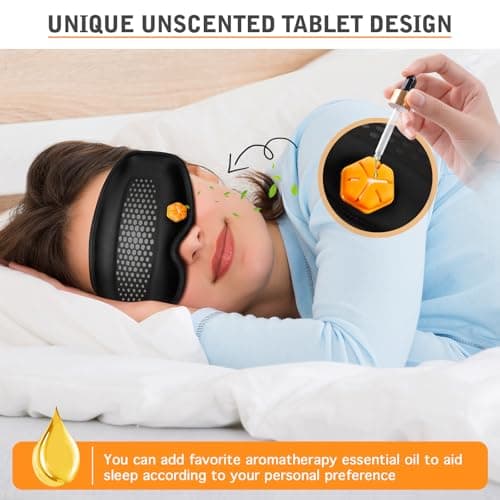 Cordless Heated Eye Mask - Removable Scent Pads, 1200mAh Rechargeable Heated Eye Masks for Dry Eyes,Cordless Eye Heating Pad for Stye Eye Treatment, Warm Compress for Eyes, Gifts for Men Women - Thumbnail 2