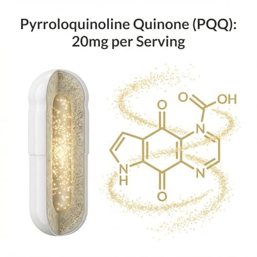Joyung 20mg PQQ Supplement with AKG 200mg, Pyrroloquinoline Quinone, Antioxidant for Energy & Cognitive Support, Brain Function, Vegan Capsules, 60 Capsules - Thumbnail 5