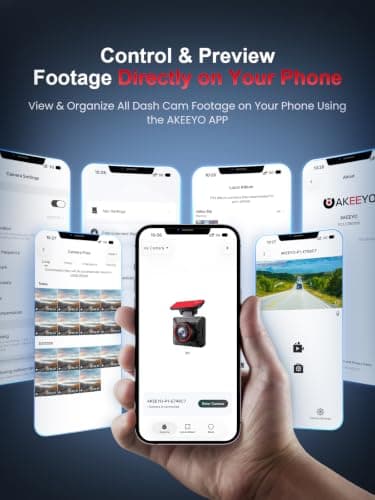 AKEEYO P1 Mini Dash Cam – Super Compact Front Dash Camera for Cars, 1080P Full HD, Easy App Control, Clear Night Vision, Loop Recording & 24H Parking Mode, G-Sensor, No Card Included - Thumbnail 6