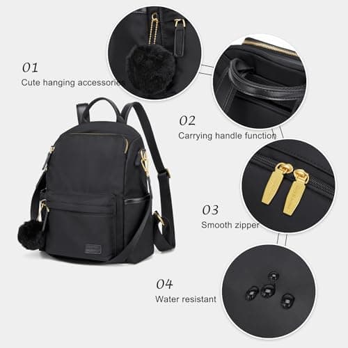 CinvaiKrose Large Capacity Backpack, Water-Resistant, 3-Way Convertible, Anti-Theft Pocket, Work Travel Laptop Bag - Thumbnail 6