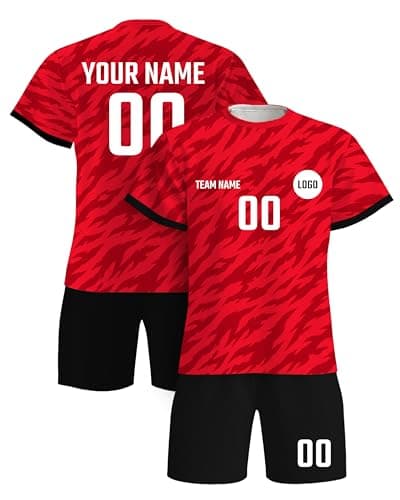 Custom Soccer Jersey with Name Number for Kids Adults, Personalized Football Shirt Pajamas Loungewear Set, Breathable Fan Uniform for 2026 Gameday Tournament, Camisa de Futbol para Hombres Kids. (KR) - Image 1