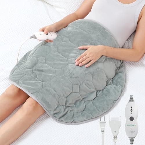immtree Weighted Heating Pad for Period Cramps, 7lbs XXXL Size(29x24) with Fast Heat Technology, Heated Blankets for Adults, Deeper Pain Relief for Back, Shoulder and Knee - Image 1