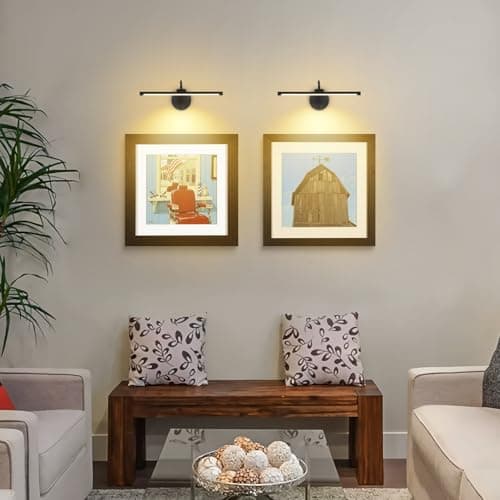 7Degobii Wireless Picture Light 13.5 inch for Gallery Walls 2 Set– Easy-Install, Battery-Powered Frame Light for Paintings, Portraits, and Home Decor Black - Thumbnail 2