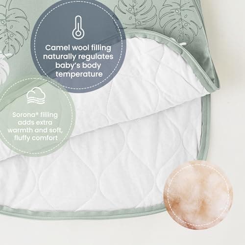kaiya baby Unisex Sleeping Bag for Babies and Toddlers 2.5 Tog Sleep Sack 0-6Months, Long Sleeve Sleep Sack, Wearable Blanket Baby, Gifts for Baby - Thumbnail 3