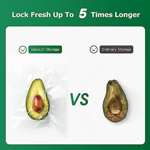 FRESKO Vacuum Sealer Bags Rolls 2 Packs 11" x 20', Commercial Grade Seal a Meal Bags for Storage Food and Sous Vide, BPA Free, Heavy Duty Customized Size Freezer Bags for Vacuum Sealer - Thumbnail 6
