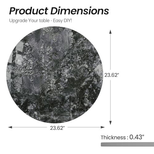 SSTBLEV 23.6″ Round Sandstone Sintered Stone Table Top - Heat Resistant Waterproof for Dining Table, Office Desk, Bar, Patio - Thumbnail 3