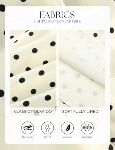 Belle Poque Short White Pokla Dot Dress for Women Garden Party Birthday Wedding Guest Mini Dress 2026 Trendy M - Thumbnail 6