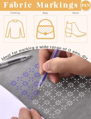 Gezan Sashiko Stencils Plastic Sashiko Template Pattern Geometric Embroidery Stabilizers Drawing Line Template for Hand Quilting Sewing (8) - Thumbnail 4