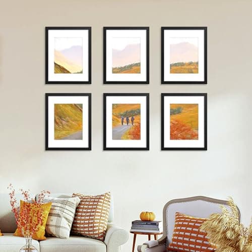 decorUhome 11x14 Picture Frame, Display Pictures 8x10 with Mat or 11x14 without Mat, Wall Mounting Photo Frame, Black, 4 Pack - Thumbnail 2