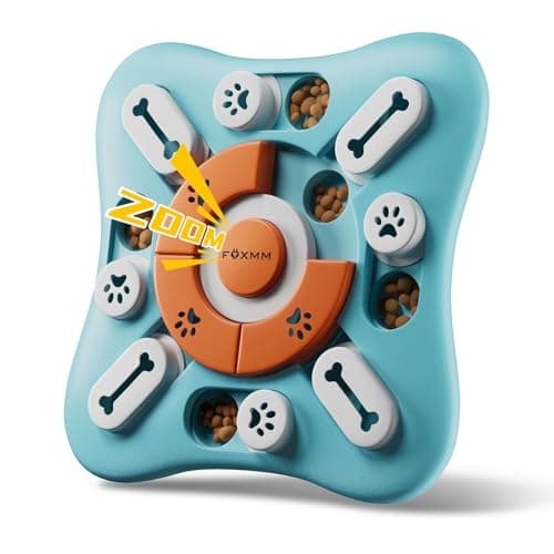 FOXMM Interactive Dog Treat Puzzle Toys for IQ Training & Mental Stimulating,Fun Slow Feeder,Large Medium Small Dogs Enrichment Toys with Squeak Design