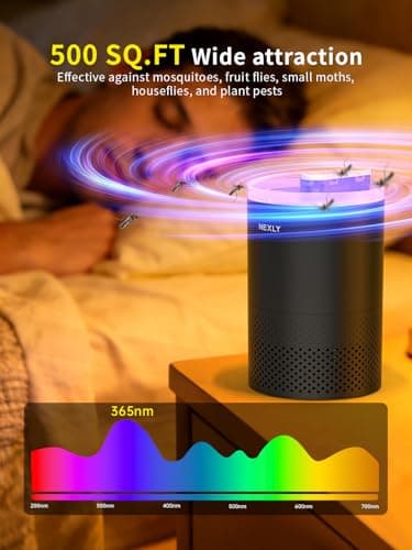 NEXLY MK029 Bug Zapper Trap Indoor in Home Mosquito Zapper Mosquito Killer Fruit Fly Traps Flying Insects Zappers Gnats House Energy Conservation UVA Zapper for Bedroom Livingroom Kitchen Basement - Thumbnail 5