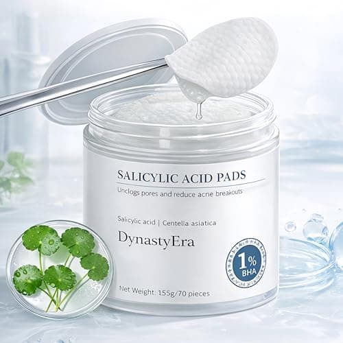 Exfoliating Toner Pads for Face & Body, Gentle for Sensitive Skin, 1% Salicylic Acid, Pore Cleansing & Smoothing, with Cica & Hyaluronic Acid, 70 Count - Image 1