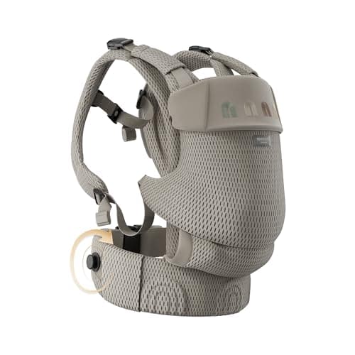 BEIESTATE Baby Carrier Newborn to Toddler, Adjustable Infant Carrier with One-Hand Waist Knob, Breathable Mesh, Magnetic Buckle, Ergonomic Lumbar Support, Lightweight 7-33 lbs (Khaki)