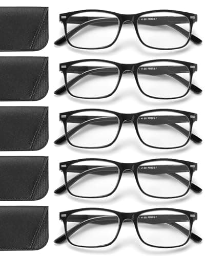 JOLISU 5 Pack Reading Glasses For Women,Spring Hinges, Sturdy and Durable (0.75) - Image 1