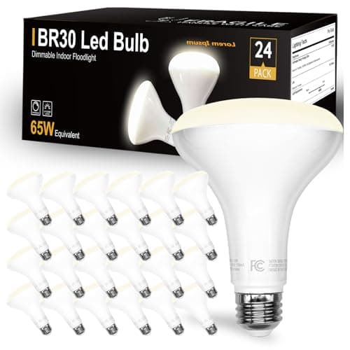 DAYBETTER 24Pack BR30 LED Bulb Indoor Flood Light Bulbs, 65W Equivalent Dimmable LED Bulbs, 4000K Neutral White, 850 Lumens E26 Base, Recessed Can Bulb for Living Room Bedroom Dining Room Bathroom - Image 1