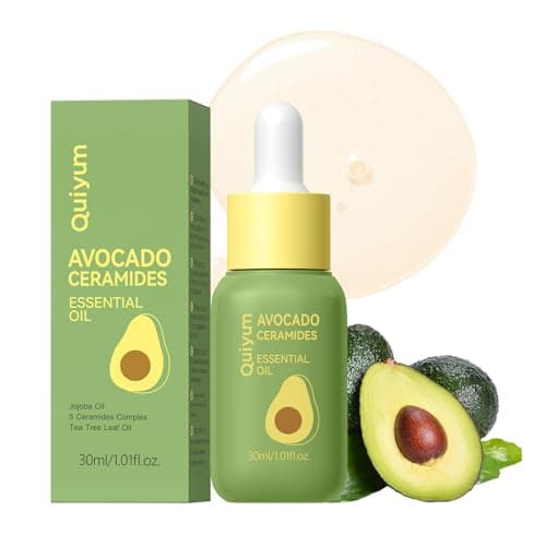 QUIYUM Avocado Ceramides Essential Oil for Face & Body, Cold Pressed Avocado Oil with 5 Ceramides Complex, Jojoba & Tea Tree Oil, Lightweight Facial Oil for Skin Barrier Repair & Hydration, 1.01 Fl.oz - Image 1