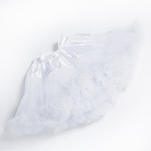 XinChangShangMao Girl's Petticoat, Baby Girls Soft Tutu Skirt Fluffy Pettiskirt Princess Ballet Dance Skirts White - Thumbnail 3