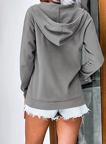 STOLKISS Women Athletic Hoodies Pullover Long Sleeve Loose Thin Lightweight Sweatshirt Tops Fashion Spring Hoody with Pocket - Thumbnail 6
