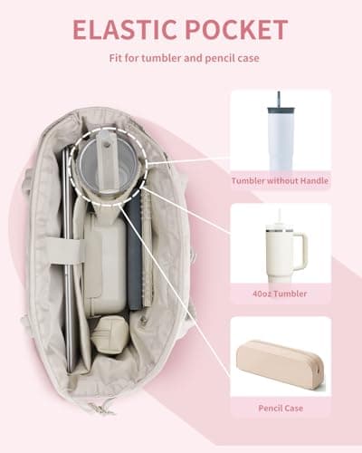 Wandering Nature Tote Bag for Women, Puffy Handbags for Work, Travel, Nurse - Thumbnail 4
