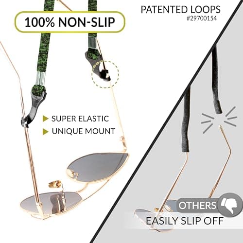 SIGONNA Eye Glasses String Holder Strap - Eyeglass Straps Cords for Men Women - Eyeglass Holders Around Neck - Sunglasses String Chain Lanyard Retainer - 4 Pcs Green Yellow - Thumbnail 3