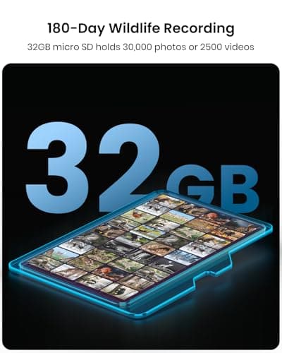 Misstech 4K UHD Solar Trail Camera for Game & Wildlife Monitoring - 0.1s Fast Activation to Record Animals, 64MP/4K Clear Night Vision, No Monthly Fee, App Control, IP66 Waterproof, 32GB SD Card - Thumbnail 5