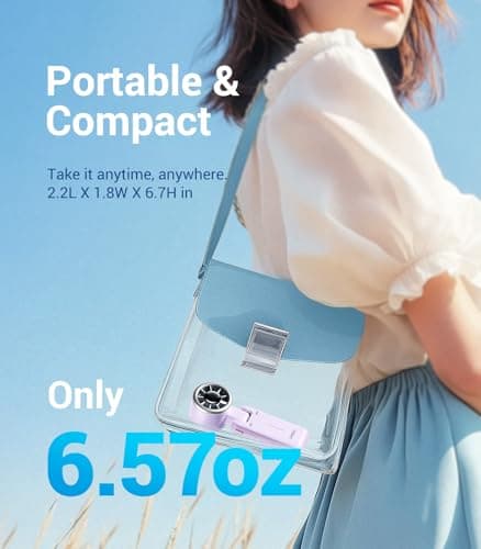 Diveblues Portable Handheld Turbo Fan, 5 Gear Wind, Battery Operated, Up to 12 Working Hours, 3 IN 1 Hand Fan with Air Turbo Tech Cooling Fan for Outdoor Activities, Travel, Working - Thumbnail 4