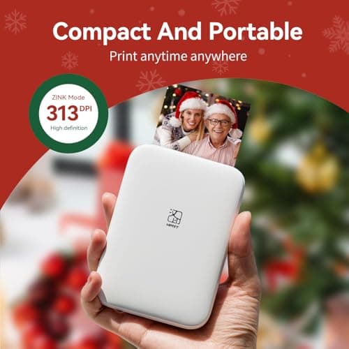 HPRT MT53 Mini Photo Printer with 50 Sheets Adhesive Paper, 2x3 Instant Portable Color Printer, Compatible with iOS & Android, Bluetooth Small Printer for Smartphones & iPhone - Thumbnail 2