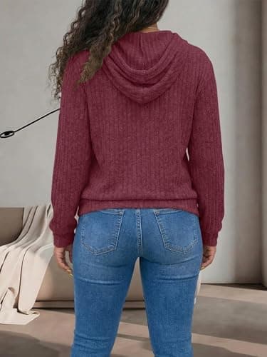 STOLKISS Fashion Hoodies for Women Long Sleeve Sweatshirts Causal Loose Fit Fall Pullover Spring Shirts with Kangaroo Pockets - Thumbnail 4
