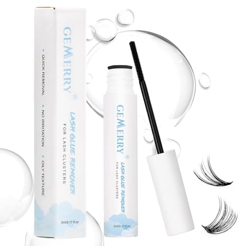 GEMERRY Lash Remover for Lash Extensions 5ml Eyelash Cluster Glue for Lash Clusters Self-Use Lash Extension Remover Gentle Mascara Wand Lash Glue Remover - Image 1
