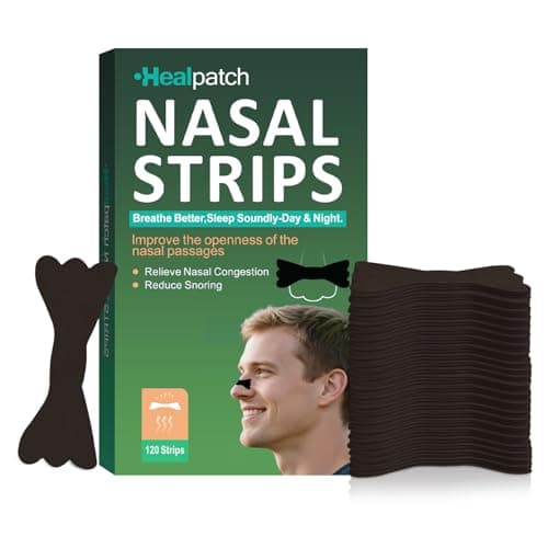 Nasal Strips for Snoring & Breathing Relief | Nose Tape for Nasal Congestion Relief | Effective Nose Strips to Open Airway, Improve Sleep & Anti Snoring (Black, 120 Packs) - Image 1