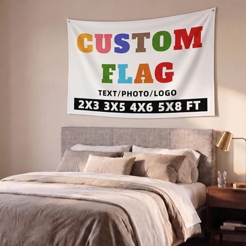 Custom Flag 3x5 ft Personalized with Photo and Text, Personalized Tapestry for Room Wall Decor, Customized American Flag Banner for USA 250th Anniversary & Class of 2026, Pride Feminist Soccer Fan Flags. (Custom) - Thumbnail 6