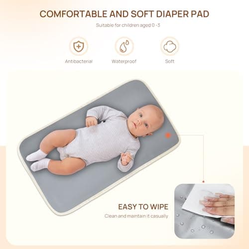 Telena Diaper Bag Mini Diaper Backpack with Changing Pad, Puffer Baby Travel Bag with Insulated Pockets, Stroller Straps, Beige - Thumbnail 6