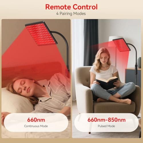 Red Light Therapy Lamp：Gooseneck Infrared Red Light Therapy Lamp with Led 660nm&850nm Near Infrared LED Red Light,Near Infrared LED Red Light Therapy Device at Home for Face and Body - Thumbnail 5