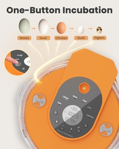 15 Egg Incubator with Side Water Refill, Auto Humidity Control, Automatic Egg Turner, Adjustable Temperature, Egg Candler, 2 Trays for Chicken, Duck, Quail & Goose Eggs - Thumbnail 6