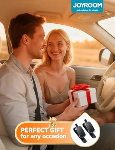 JOYROOM Sunglass Holder for Car Visor, Boyfriend Gifts & Car Organizer Magnetic Sunglasses Clip, 2 Pack (Black) - Thumbnail 2