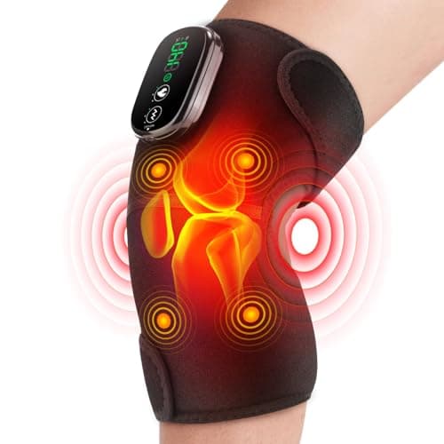 Cordless Heated Knee Massager for Pain Relief, FSA Eligible HSA 2026 Upgrade 4-Motor Full-Coverage Vibration & Heat, XL Heating Knee Brace for Targeted Pain Relief in Knee, Shoulder & Elbow, 5 Heat Levels & 5 Massage Modes - Thumbnail 2