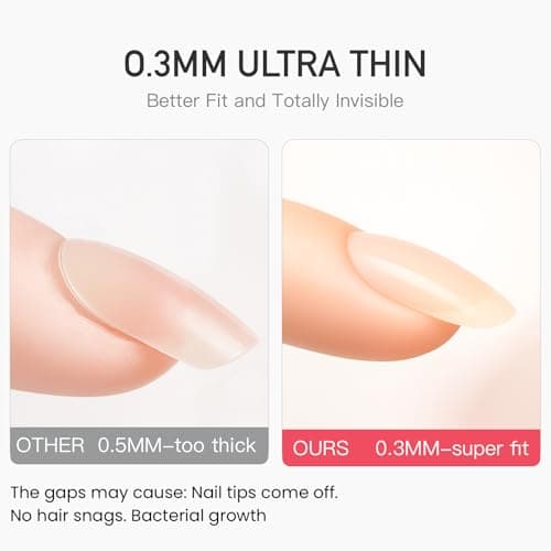 CurvLife TabQueen Extra Strong Press On Nail Adhesive Tabs, 10 Sheets 180PCS 18 Sizes, Strong Hold Nail Glue Stickers, 0.3mm Ultra-Thin Sticky Tabs, Waterproof, Easy Peel, Gentle Removal - Thumbnail 3